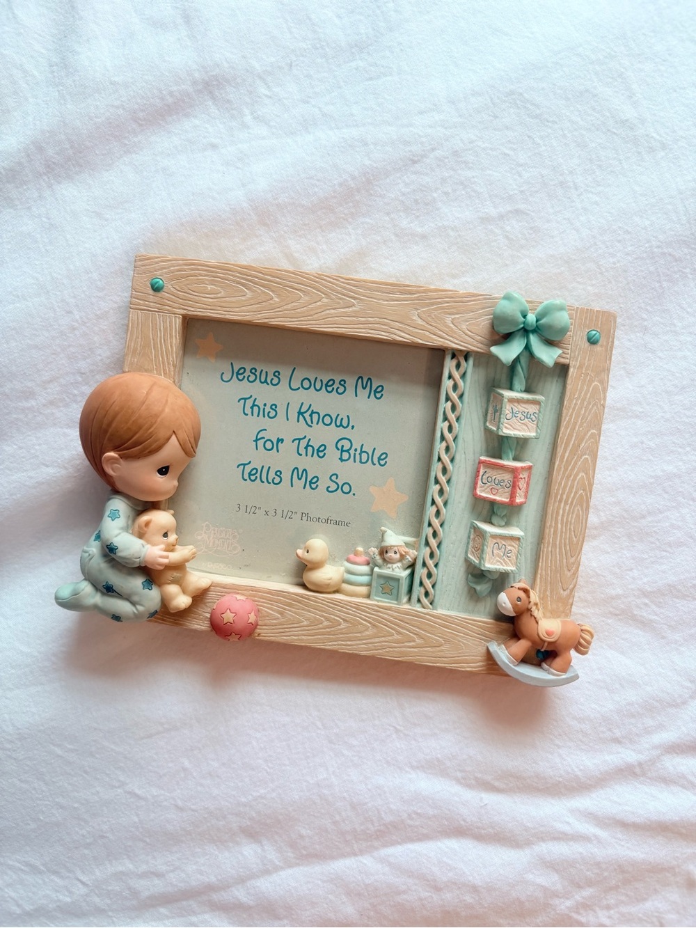 Precious moments baby boy picture frame